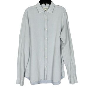 Hartford Check Cotton Button Shirt M Long Sleeve Preppy Work Classic Gentleman